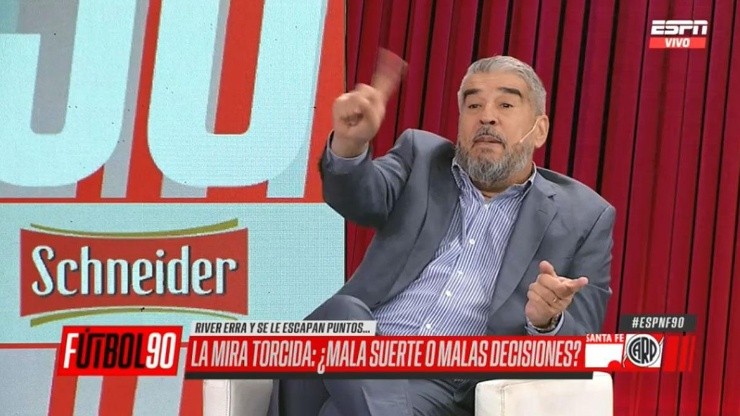 Chavo Fucks en ESPNF90: "En River practican tirarse y los ayuda un exárbitro"