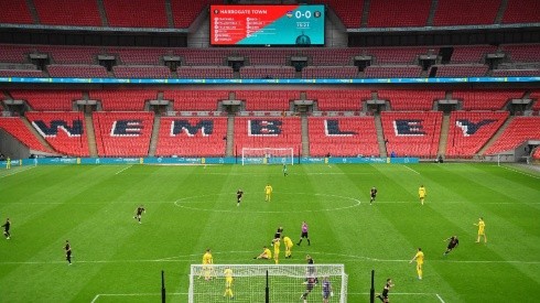 Partido del fútbol ingles disputado en Wwmbley, Londres.