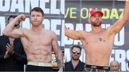Canelo and Saunders fight in an exciting super-middleweight unification bout (Getty).