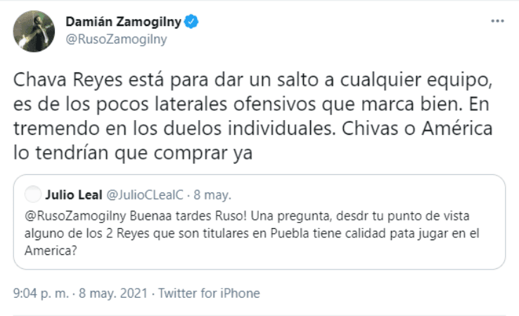 Ruso Zamogilny Twitter