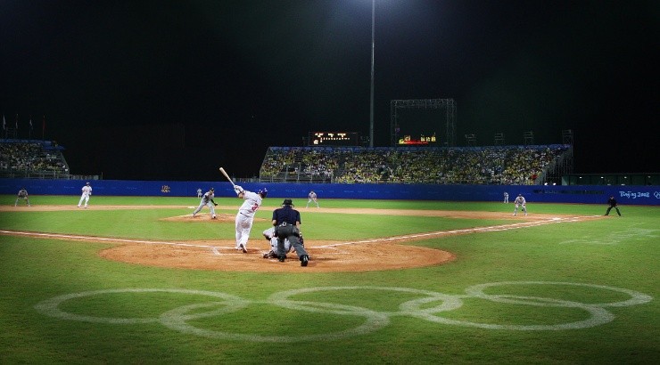A baseball game played at the Beijing 2008 Olympic Games. (Getty)