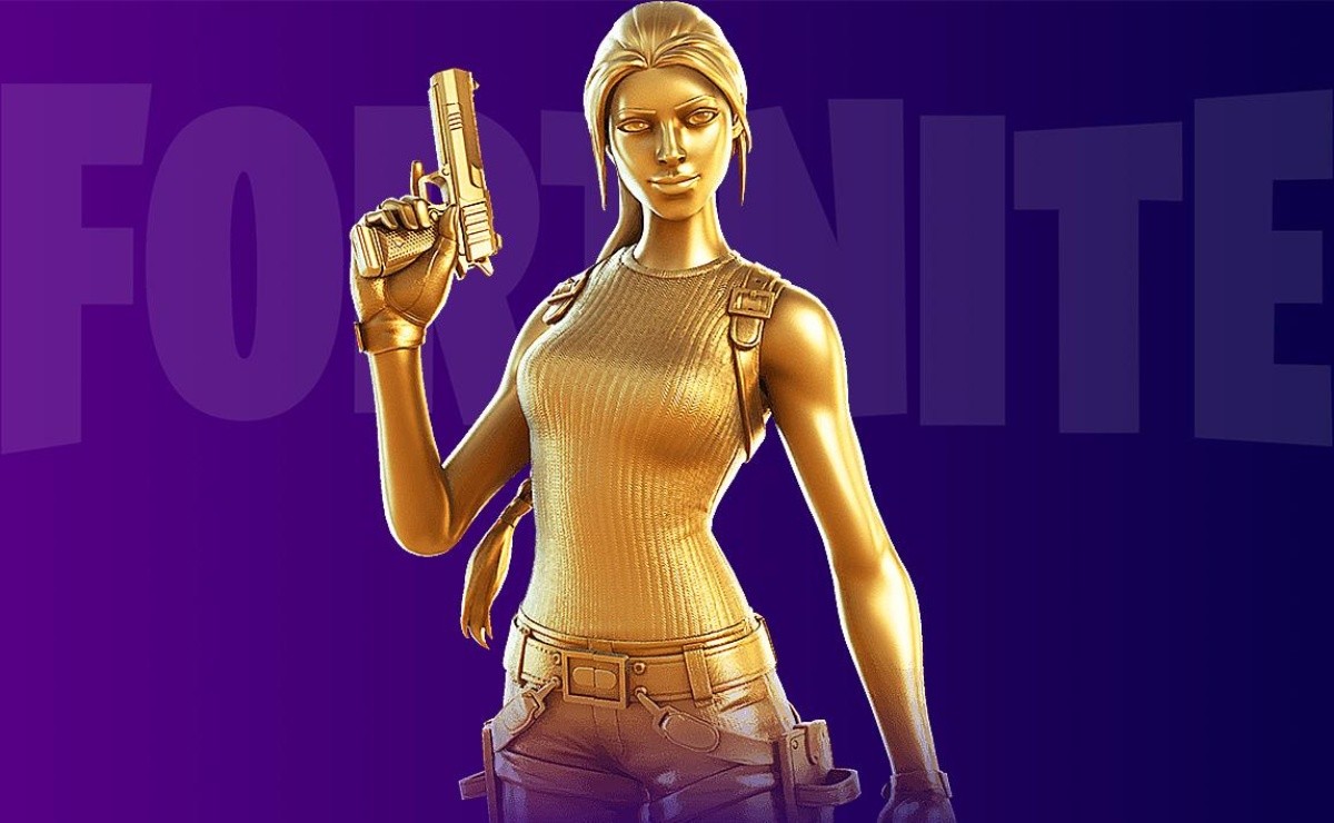 Fortnite: adquiere el arma dorada de las ruinas de la isla nublada para  conseguir la skin dorada de Lara Croft