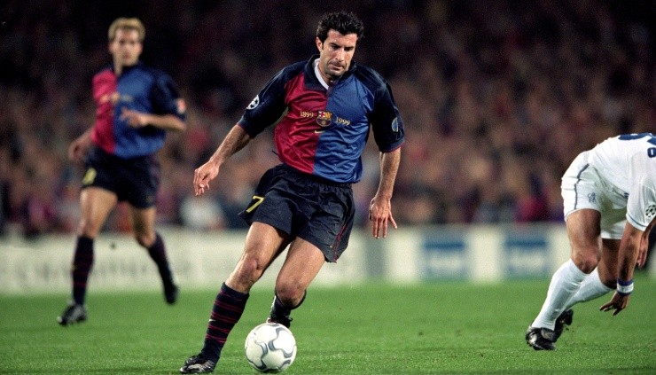 Figo en Barcelona. Fuente: Getty Images