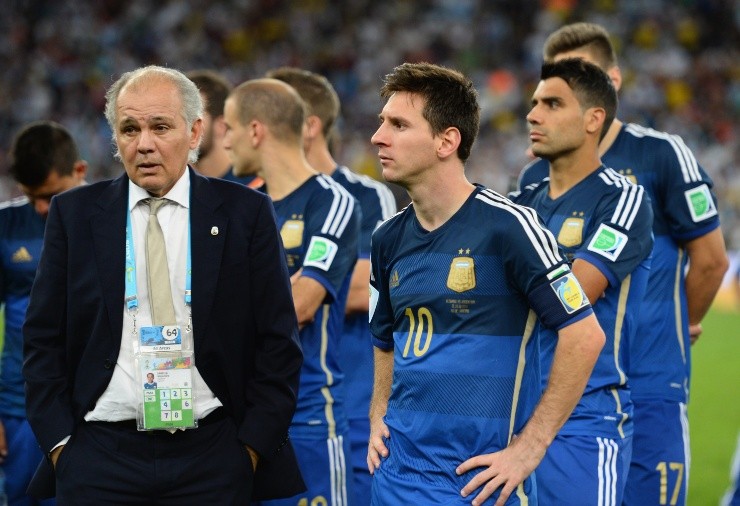 Alejandro Sabella y Lionel Messi en Argentina