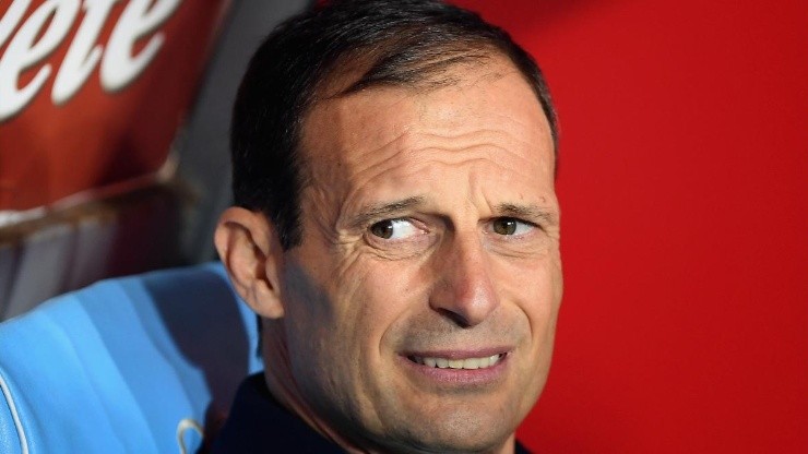 Massimiliano Allegri durante un encuentro de la Serie A.