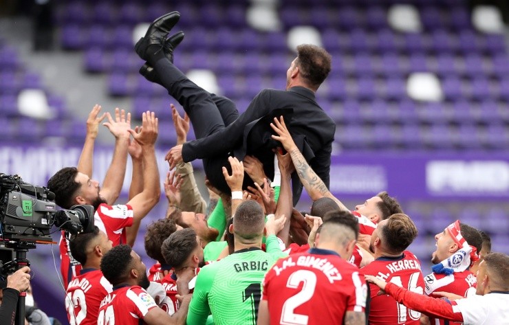 Simeone campeón con el Atlético de La Liga 2021. (Getty Images)