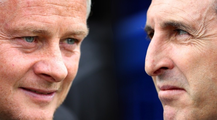 Ole Gunnar Solskjaer of Manchester United (left) and Unai Emery of Villarreal (right) (Getty).
