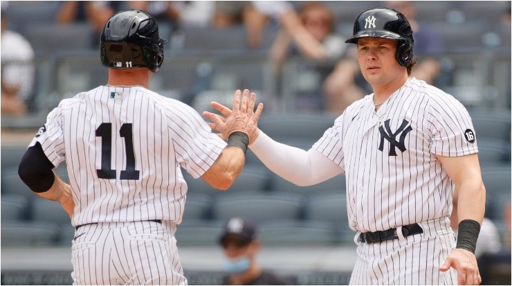 Luke Voit & Brett Gardner. (Getty)