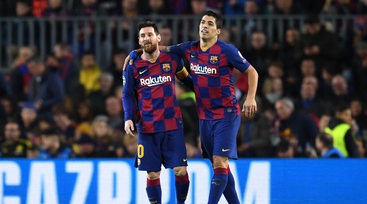 Messi and Suárez in happier days for Barcelona (Getty).