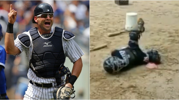 Francisco Cervelli denuncia un entrenamiento a un niño catcher (Foto: Getty y captura de pantalla)