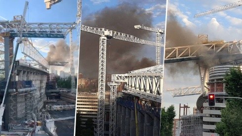 ¡Se incendió el Santiago Bernabéu! Las imágenes del caótico momento