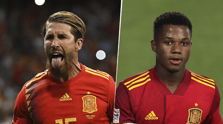 Sergio Ramos y Ansu Fati, dos de las ausencias en la Eurocopa 2020 (Foto: Getty)