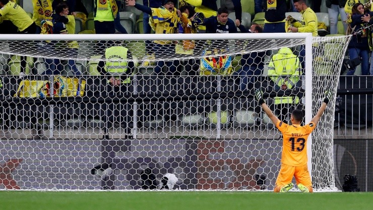 Rulli, la gran figura de la final de la Europa League. (Getty Images)