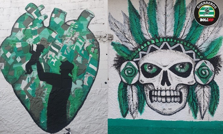 Arte albiverde en los muros de Torreón