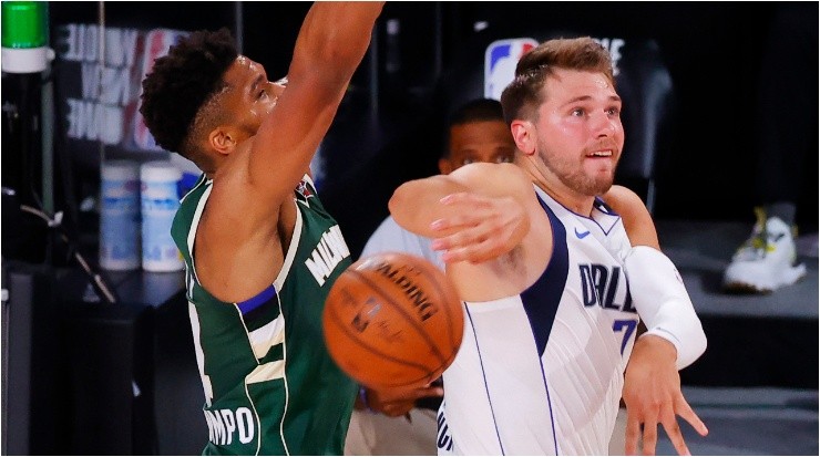 Giannis Antetokounmpo y Luka Doncic (Foto: Getty)