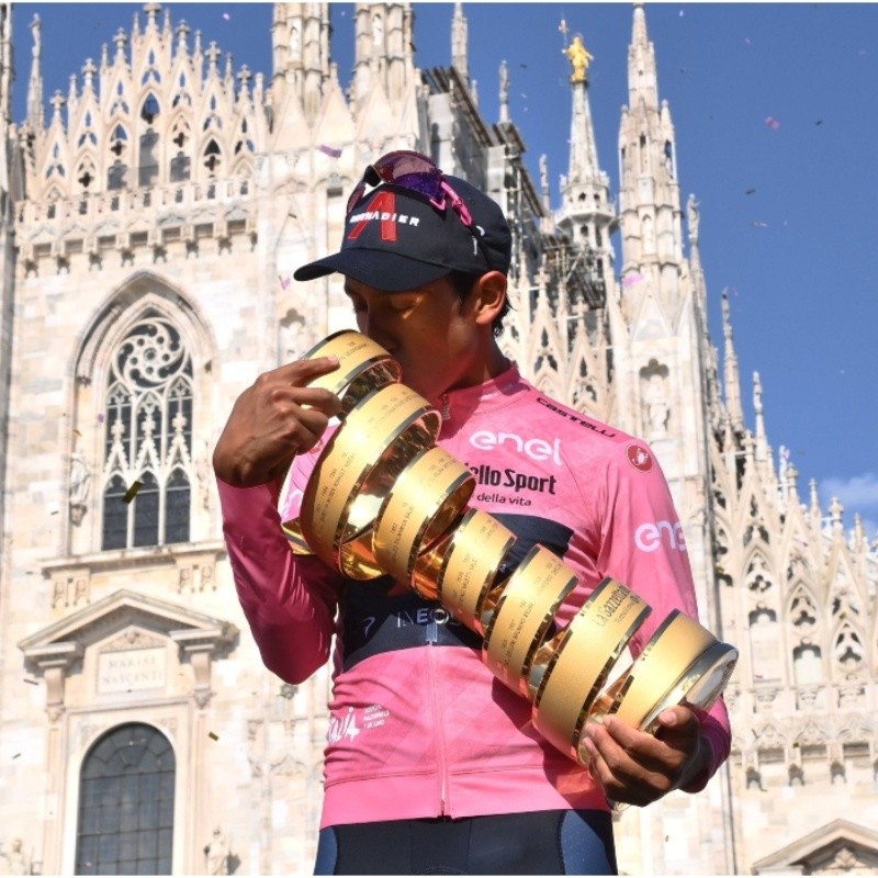 Simplemente hermoso: así tallaron el nombre de Egan Bernal en el trofeo del Giro