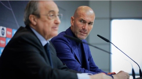 Florentino Pérez y Zinedine Zidane, presidente y entrenador de Real Madrid.