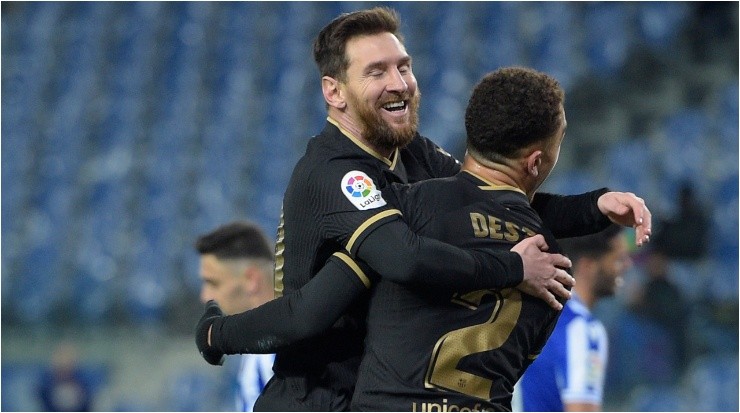 Lionel Messi y Sergiño Dest (Foto: Getty)