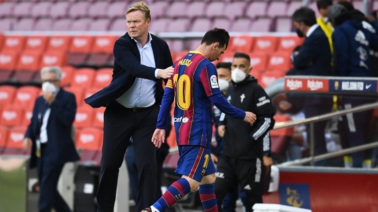 Ronald Koeman y Leo Messi