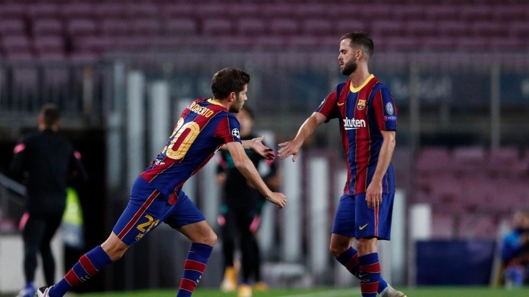 Sergi Roberto y Miralem Pjanic