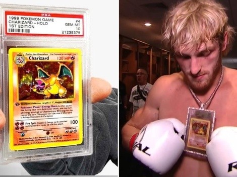 Logan Paul salió al ring con su carta de Pokémon de 150,000 dólares en el cuello
