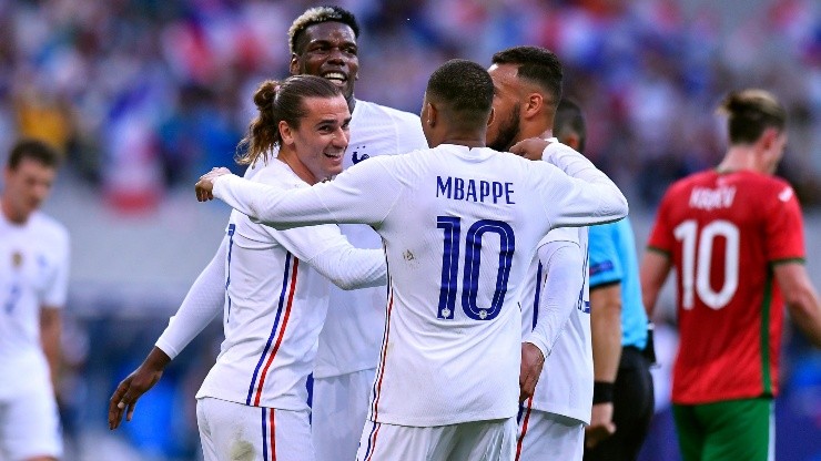 Griezmann celebrando su gol con Francia