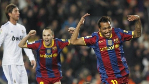 Jeffren Suárez celebrando con FC Barcelona