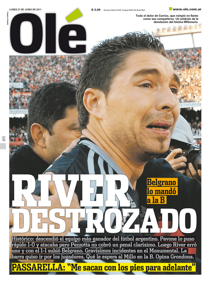 La tapa de Olé. (Olé)