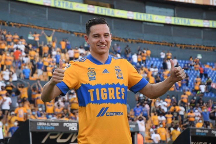 Florian Thauvin en su presentación en el Volcán. (Imago7)