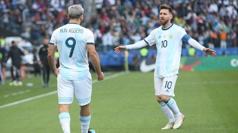 Sergio Agüero y Leo Messi con Argentina