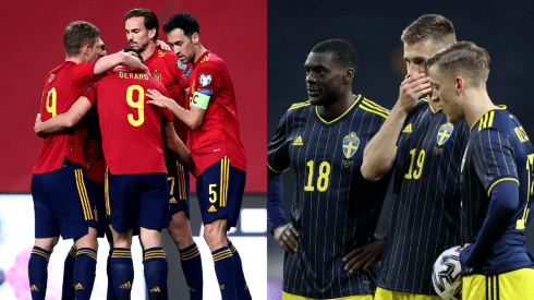 España vs. Suecia en Eurocopa.