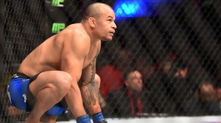 Gleison Tibau enters the Octagon before his lightweight bout against Tony Ferguson (Getty)