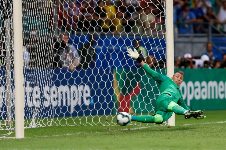 Muslera, figura de Uruguay. (Getty Images)