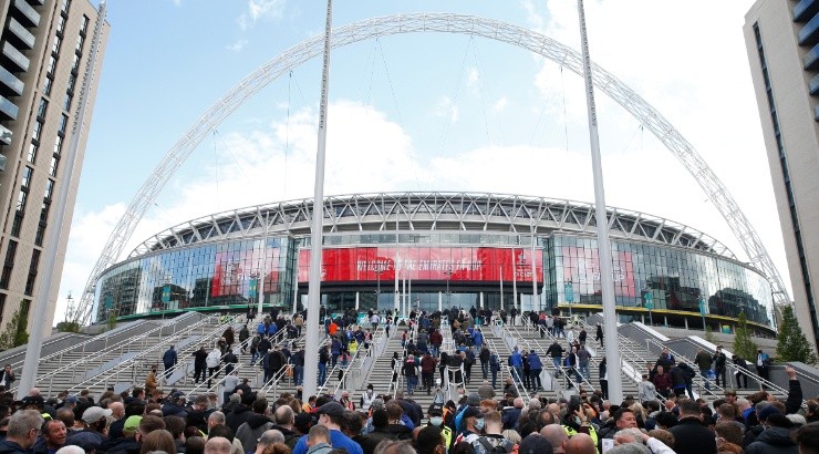 The Wembley Stadium in London. (Getty)