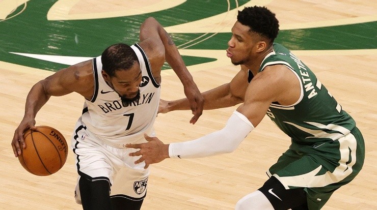 Kevin Durant y Giannis Antetokounmpo