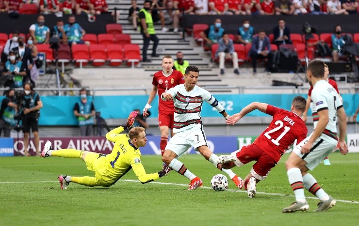 Cristiano marcou dois gols contra a Hungria. (Foto: Getty Images)