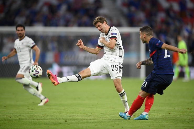 Thomas Müller em campo contra a França. (Foto: Getty Images)