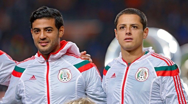 Carlos Vela y Chicharito en el Tri