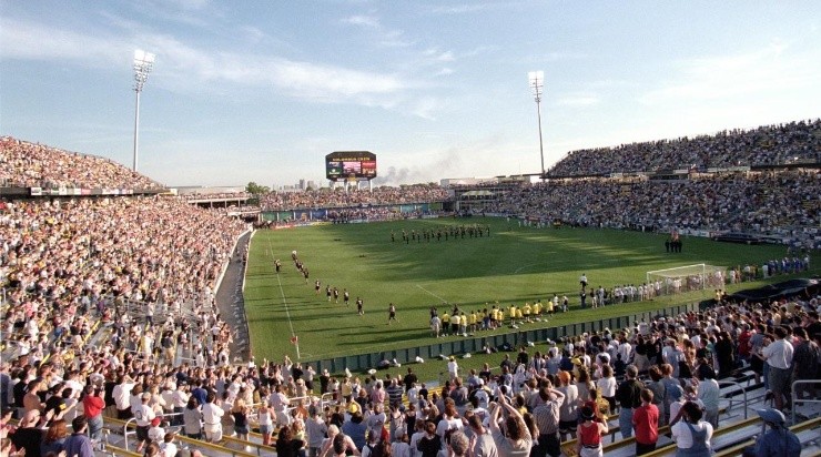 General View of the Columbus Crew Stadium during opening ceremonies prior the game between the New England Revolution and the Columbus Crew on May 15, 1999 (Getty)
