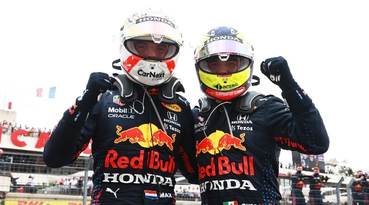 Checo Pérez y Max Verstappen