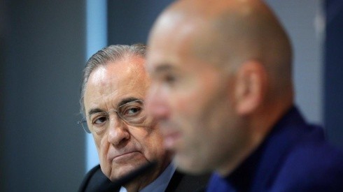 Florentino Pérez y Zinedine Zidane, presidente y exentrenador de Real Madrid.