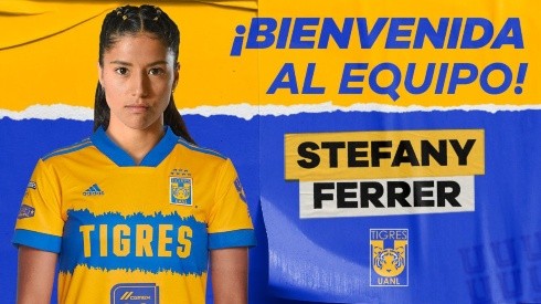 Stefany Ferrera, primera extranjera de Tigres y de la Liga MX Femenil.