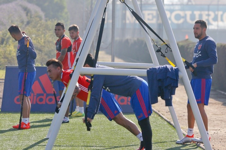 Mauricio Isla entrenando en la Universidad de Chile