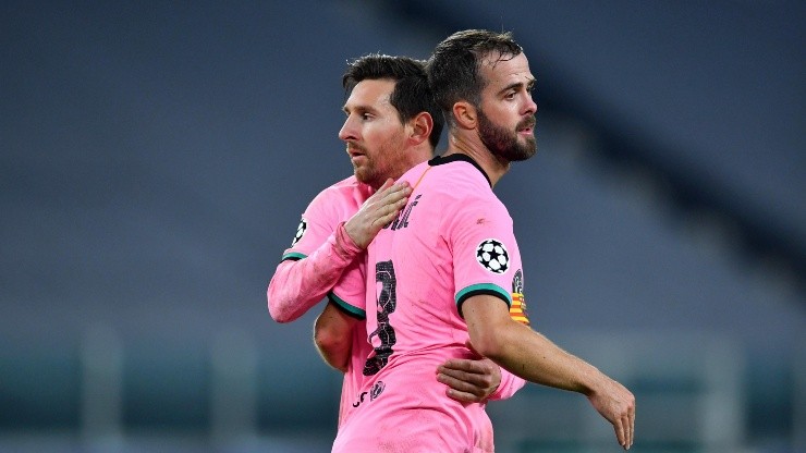 Leo Messi y Miralem Pjanic