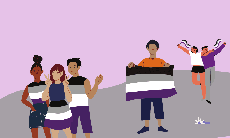 Bandera del orgullo asexual