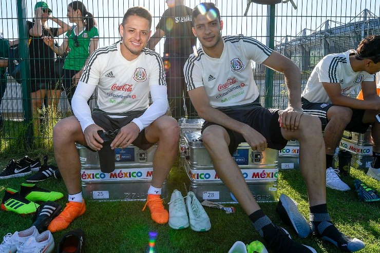 Chicharito Hernández y Raúl Jiménez.