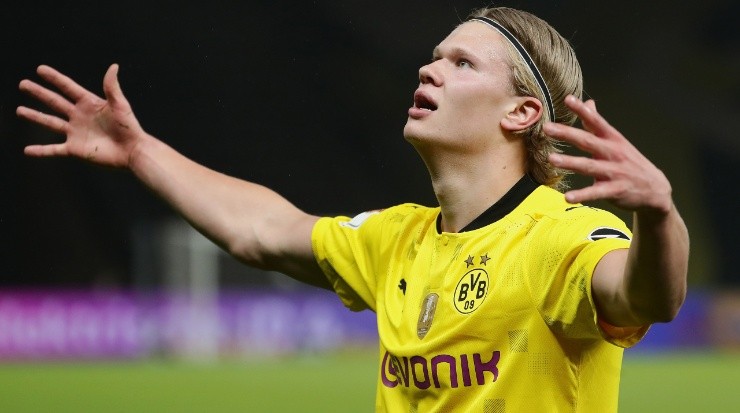Haaland is a wanted man but Dortmund are reluctant to sell him. (Getty)
