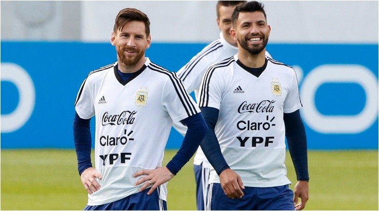 Lionel Messi y Sergio Agüero (Foto: Getty)