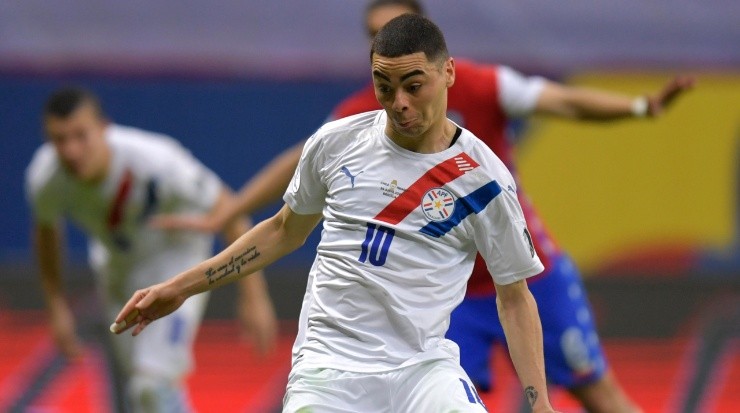Miguel Almiron will miss Paraguay&#039;s quarterfinal clash against Peru. (Getty)