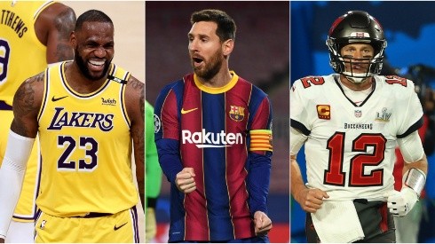 LeBron James, Leo Messi y Tom Brady